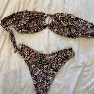 Paisley Print Bikini Set
